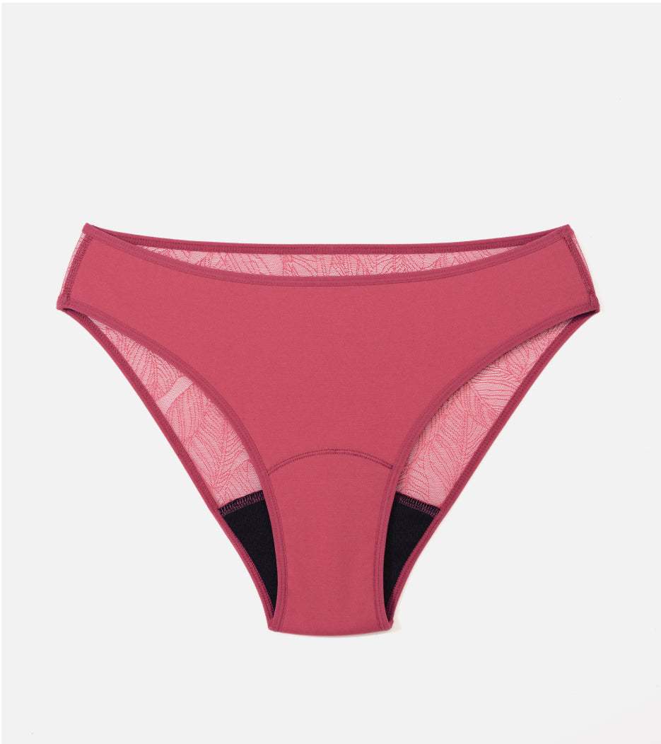 Brief Lace - Nylon riciclato - Lampone