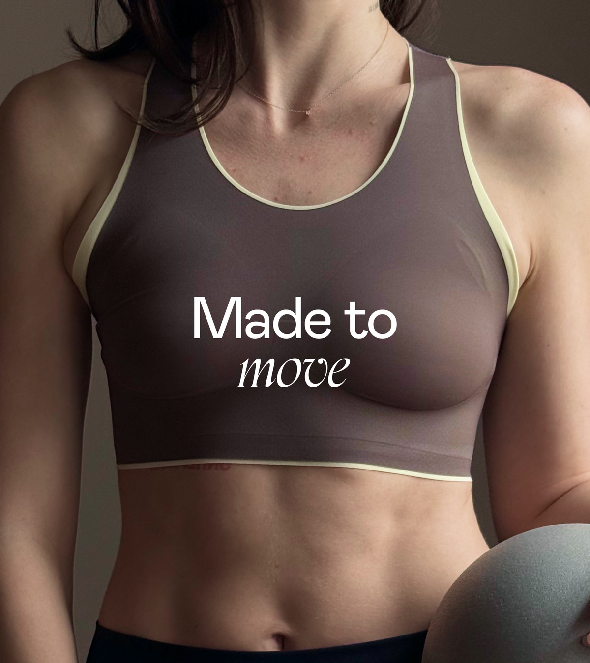Reggiseno sportivo - Marrone