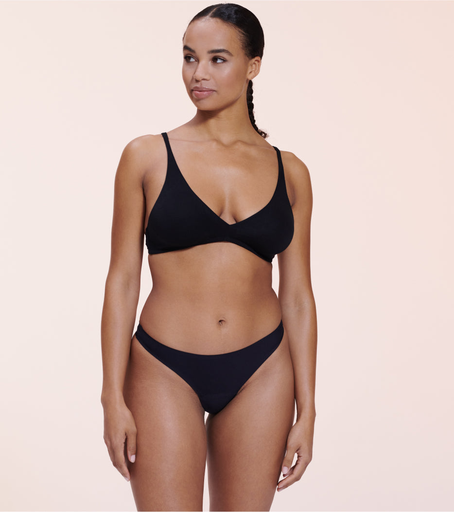 Invisible Brazilian - Nylon riciclato - Nero
