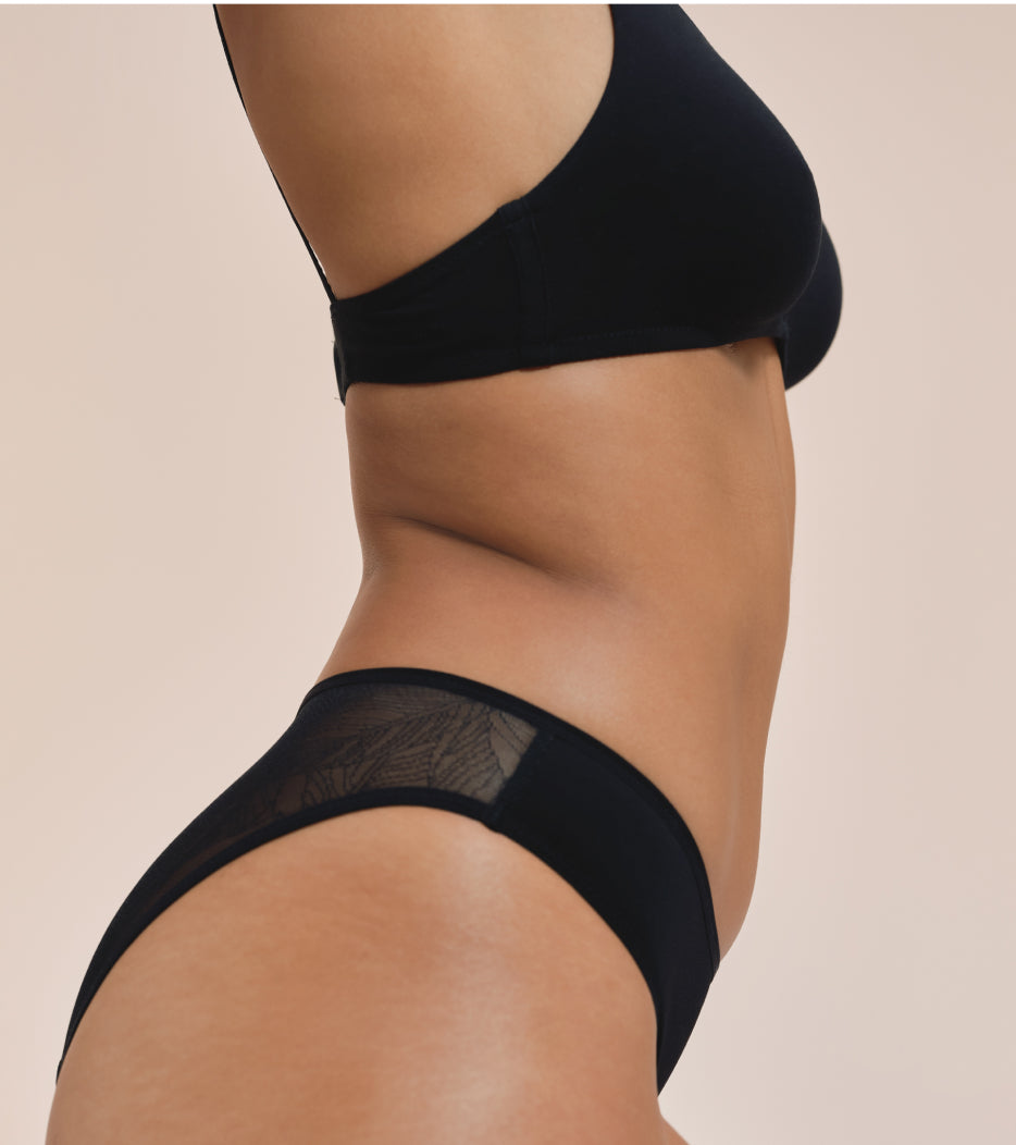 Brief Lace - Nylon riciclato - Nero