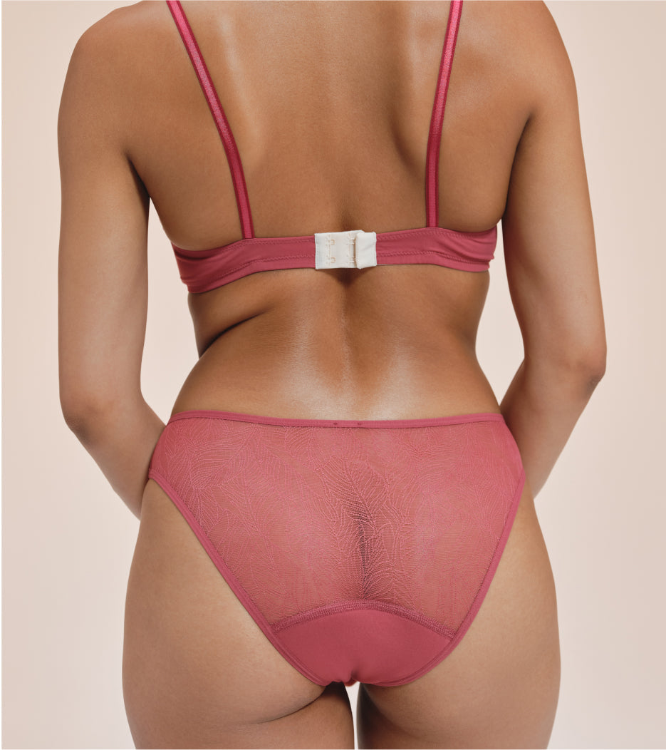 Brief Lace - Nylon riciclato - Lampone