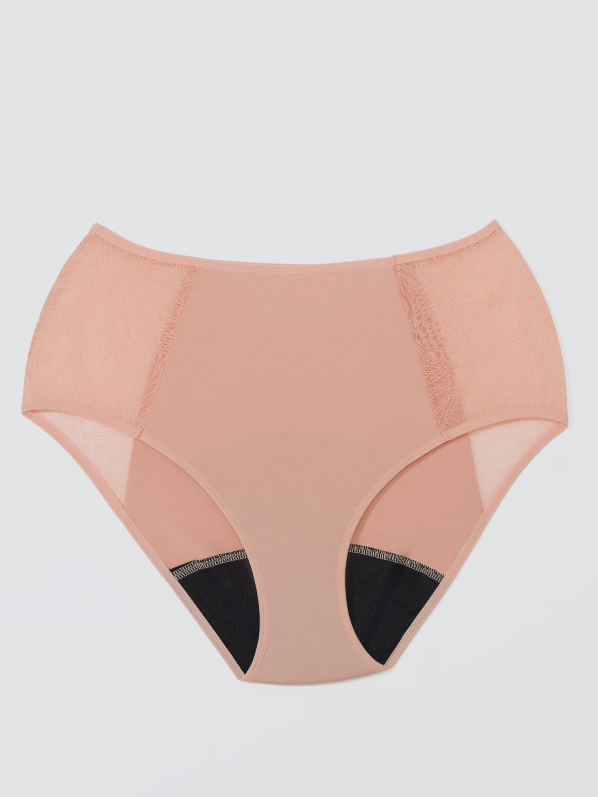High-Waist in pizzo - Nylon riciclato - Corallo