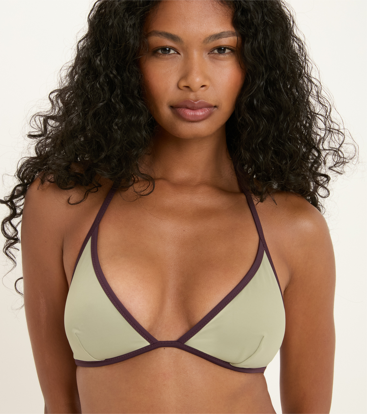 Costume da bagno - Triangolo - Top - Verde oliva
